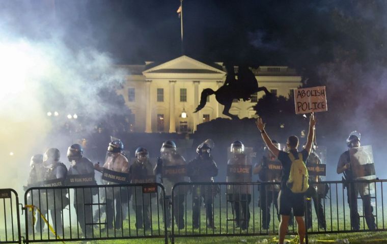 It has emerged that in Friday night's unrest, President Trump was briefly taken by the secret service into an underground bunker at the White House, for his safety.