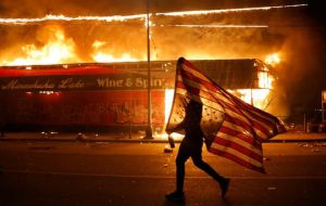 Riots over the weekend engulfed major US cities and more violence was feared Sunday over the death of George Floyd in police custody.