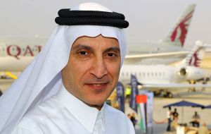 Qatar Airways CEO, Akbar Al Baker. Qatar owns 10% of Latam Airlines