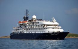 The charter ship Hebridean Sky arrived back to the UK last Saturday, after sailing from Antarctica. (Pic: Noble Caledonian)