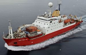 RRS James Clark Ross is expected to arrive back in the UK (Harwich) on Tuesday 9 June