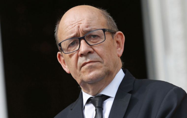 “We cannot exclude the prospect of a 'no deal' but we want to avoid it,” Foreign Minister Jean-Yves Le Drian said in an interview with the French daily La Croix (Pic Meae)