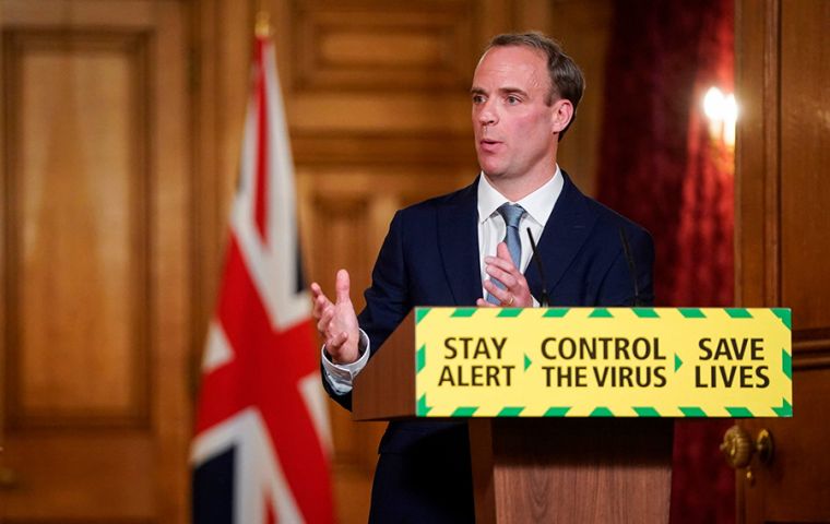 “Coronavirus and the challenges has created an opportunity...for various different state and non-state actors through cyber, through other means,” Foreign Secretary Dominic Raab told Sky News.