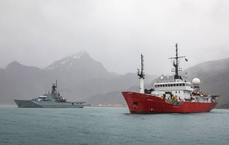  MV Pharos SG is the South Georgia fisheries patrol  (Pic John Dickens)