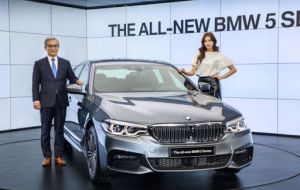 South Korea has surpassed the US as the top country for sales of the BMW 5 series from January to April this year, according to BMW's South Korean unit.