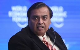 The net worth of Mukesh Ambani, chairman of Reliance Industries, has jumped to US$64.5bn, making him the only Asian tycoon in the exclusive club of the richest