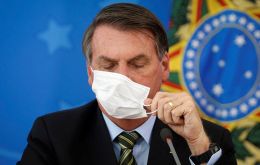 Bolsonaro regularly breaks social distancing measures in place in the capital, giving handshakes and hugs at rallies by his supporters, generally without a mask.