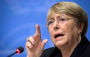 Michelle Bachelet's appeal came as her office published a report about the impact of new technologies on the promotion and protection of human rights 