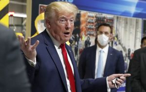 Trump has said he could not picture himself in a mask while greeting “presidents, prime ministers...” Besides he did not want to give journalists the pleasure of seeing him wear one.