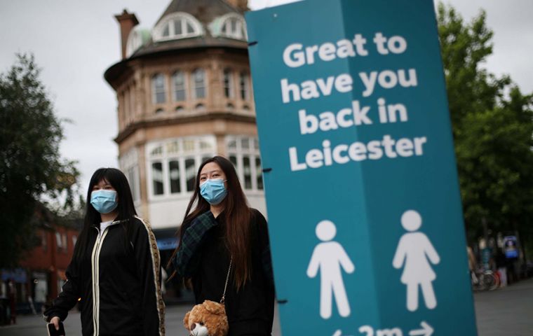 Health Secretary Matt Hancock said moves to ease a three-month lockdown would be reversed in Leicester, where the infection rate is three times as high 