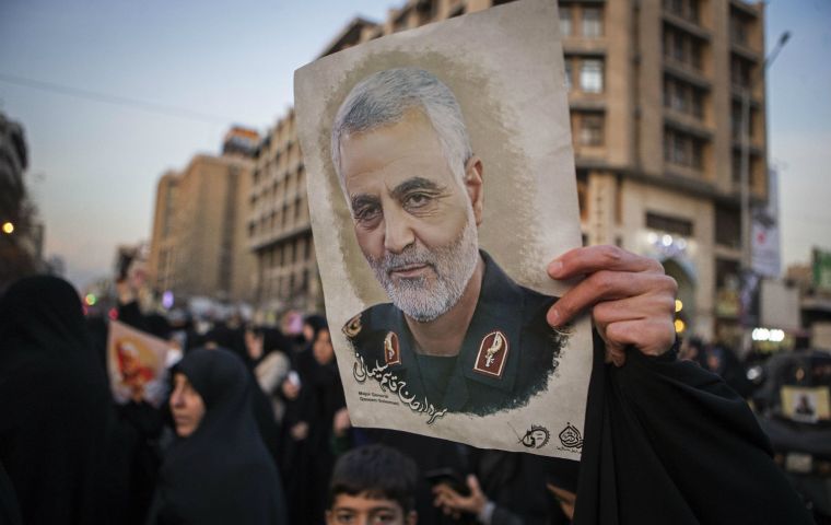 The United States killed Soleimani, leader of the Revolutionary Guards' Quds Force, with a drone strike in Iraq on 3 January