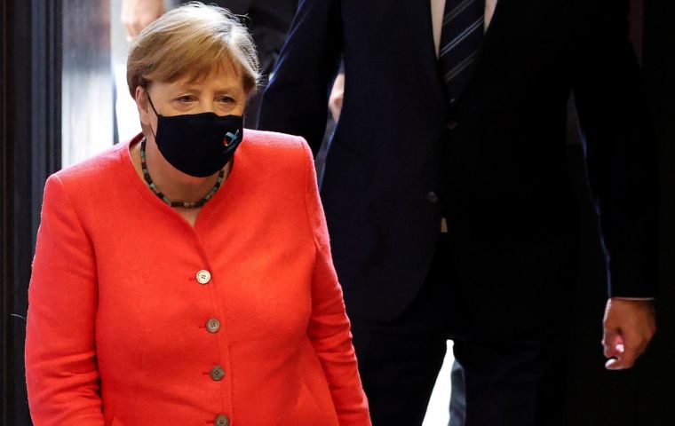 Merkel, whose government has made wearing a mask compulsory in some public places, was asked why she had never been seen wearing a mask in public.
