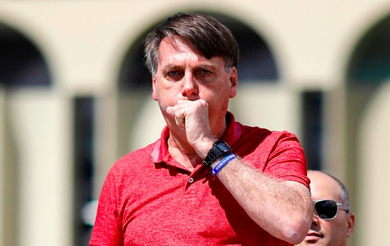 Bolsonaro said he began feeling ill on Sunday and has been taking hydroxychloroquine, an anti-malarial drug with unproven effectiveness