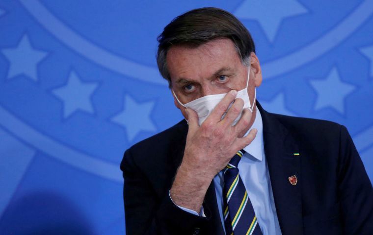 Bolsonaro enjoyed strolling around Brasilia without a mask and interacting with supporters in April, May and June, in defiance of advice from health experts