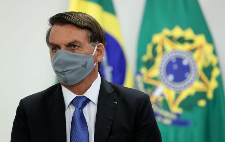 The president's statement comes as Brazil's economy is expected to contract 6.4% this year, hit by the pandemic