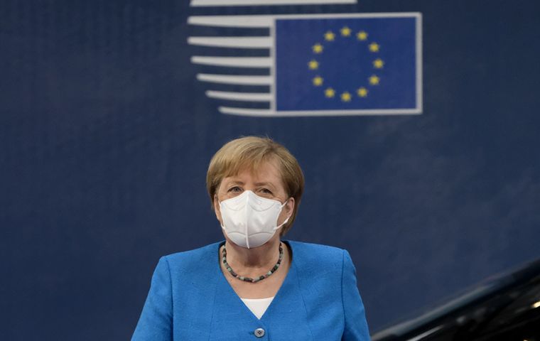 Germany's Chancellor Angela Merkel warned that EU leaders may fail to reach an agreement on Sunday on a huge post-coronavirus recovery plan 