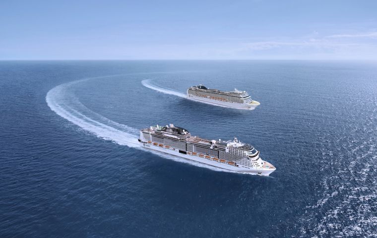 The MSC Grandiosa and MSC Magnifica are to set sail on Aug. 16 and Aug. 29 from Genoa and Bari, respectively, to sites in Italy, Malta and Greece 