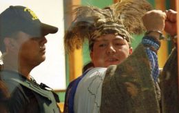 Mapuche Celestino Cordova who has fought for decades against landowners and the wood pulp industry, was jailed for 18 years in 2014 for a fatal arson