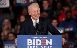The ex-vice-president under Barack Obama became his party's nominee on Tuesday night as a pre-recorded roll call vote from delegates in all 50 states