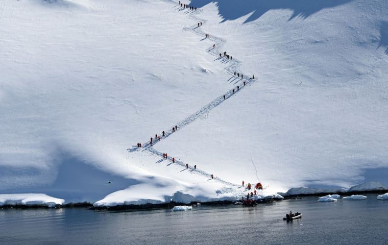 IAATO reported some 74,000 people visited Antarctica in the last spring/summer season (Nov 2019-March 2020), a 32% increase from the previous year.(Pic Getty Images)