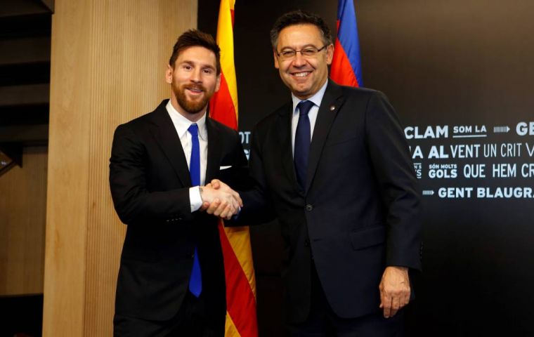 Messi, named world player of the year six times, has grown increasingly unhappy with how the club is being run under president Josep Maria Bartomeu.