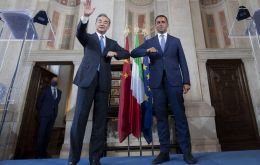 Di Maio held talks with China's top diplomat, Wang Yi, who was beginning a visit to Europe that will also include the Netherlands, Norway, France and Germany.