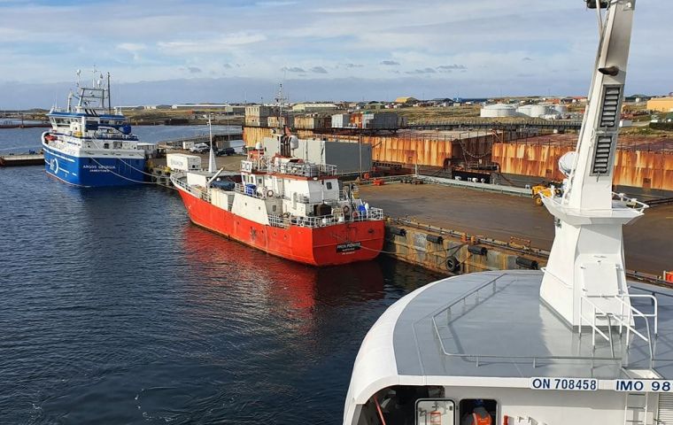 FIPASS and Stanley Growers, the area next to where the new Falklands port facilities are planned to be built (Pic Arvid Olai Mjønes)