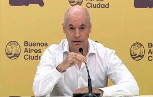 Horacio Rodriguez Larreta mayor of Buenos Aires City and who will be footing the bill to end the conflict with the transfer of federal funds to the province 
