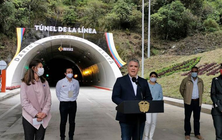 “This is a triumph of a persevering, intense, working, dreaming and desire-realizing Colombia,” President Ivan Duque said at the opening ceremony.