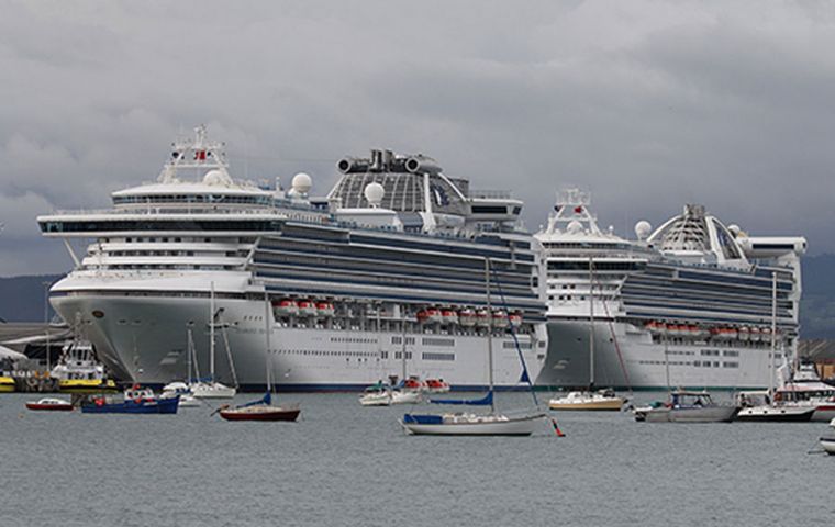 The Island Princess and the Pacific Princess ships will not sail as planned until at least April 2021, the company said.