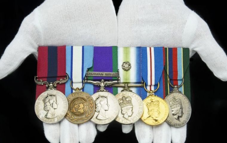  The Falklands conflict medals that sold at auction (Picture: Dix Noonan Webb).