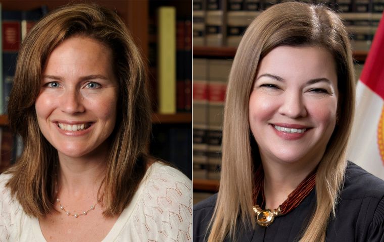 Two federal appeals court judges appointed by Trump are clear front-runners: Amy Coney Barrett of Chicago and Barbara Lagoa of Atlanta