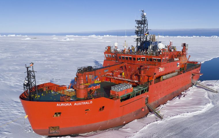 The current icebreaker “Aurora Australis” is owned by P&O Maritime Services