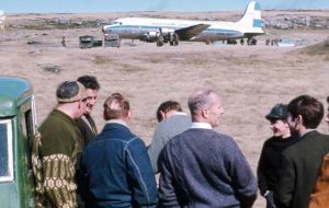 At the end of September 1966, an Aerolineas Argentinas DC4 force landed in Stanley's race course with a group of high jackers. Coincidence??