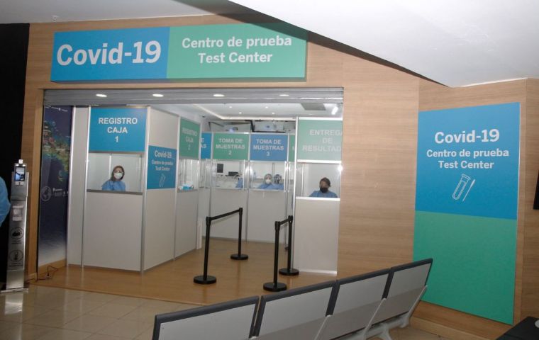 International flights to and from Panama, a regional transportation hub, resumed last Monday, Oct 12. Since then, some 1,000 people were tested