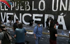 Chileans first took to the streets of the capital, Santiago, over an increase in public transit fares, on 4 October 2019