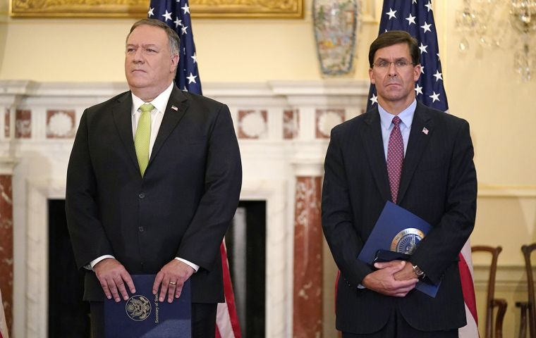 Pompeo and Mark Esper, said after talks with their Indian counterparts that their countries had to work together to confront the threat of China