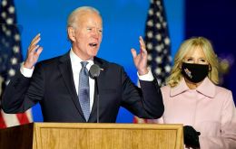 “It’s not my place or Donald Trump’s place to say who won this election. That’s the decision of the American people. But I’m optimistic about this outcome,” Biden said.