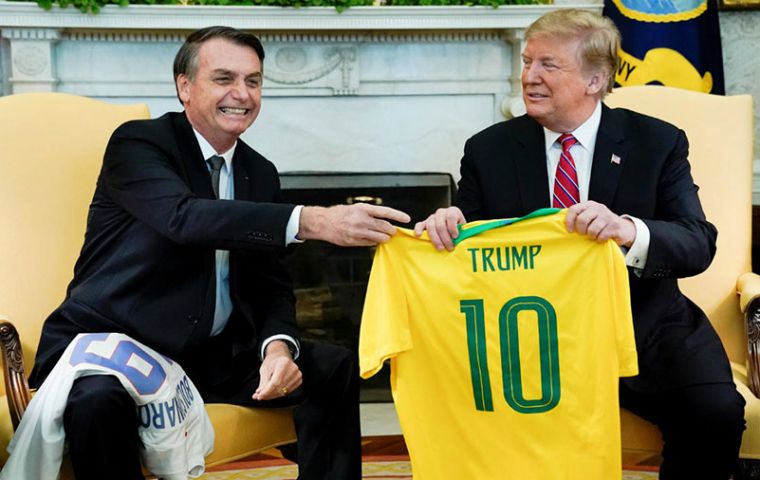 Bolsonaro has modeled himself on the U.S. president and delights in being called the “Tropical Trump” 