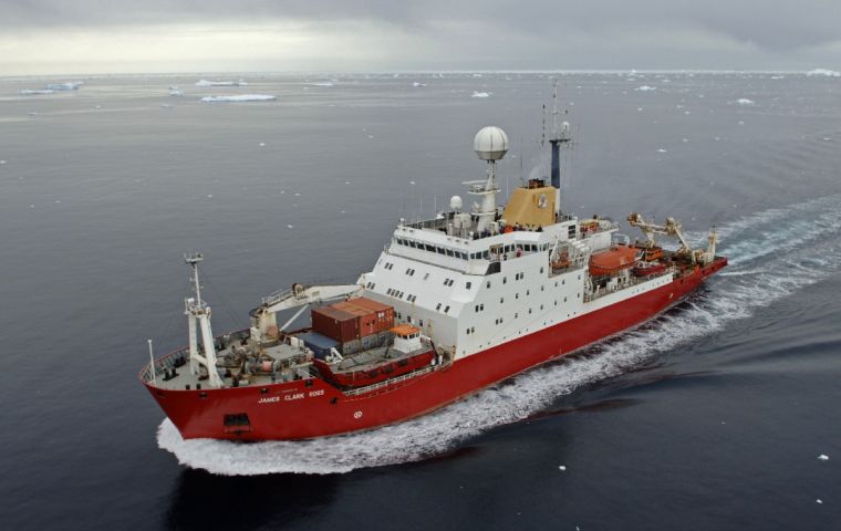 The ship will spend seven weeks sailing from UK to King Edward Point and Bird Island research stations, dropping off the station teams, food and fuel