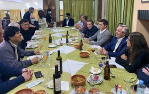 Media showed Fernandez and Morales delegations sharing dinner and enjoying, most of them with no face masks or respecting social distancing