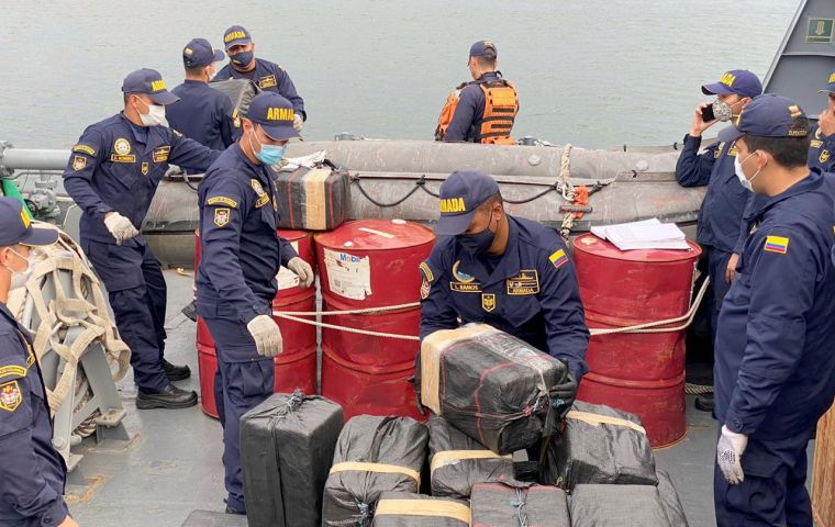 Some 18 tons of marijuana were also confiscated and 413 people arrested. Seven airplanes, 76 boats and five semi-submersible watercraft were impounded