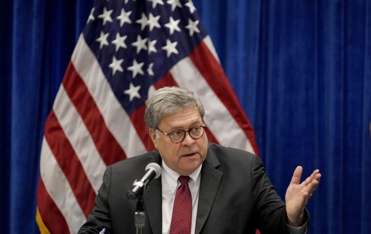 “To date, we have not seen fraud on a scale that could have affected a different outcome in the election,” the news service quoted William Barr as saying