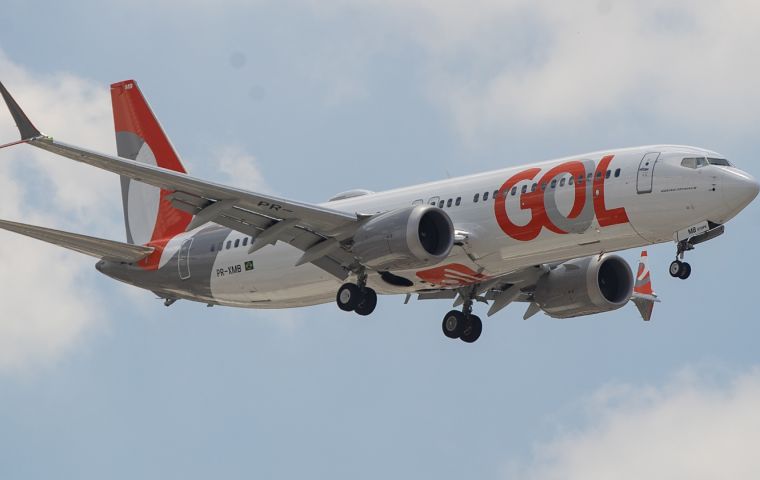 Low-cost airline Gol's Flight 4104 from Sao Paulo arrived safely in the southern city of Porto Alegre about 70 minutes after take-off using the revamped jet