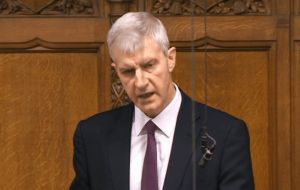 Labour MP Derek Twigg makes his statement in Parliament 