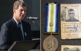 The ID belongs to the director of the Malvinas Museum in Buenos Aires, Edgardo Esteban, 58. He was moved to tears that it had surfaced after 38 yeares. 