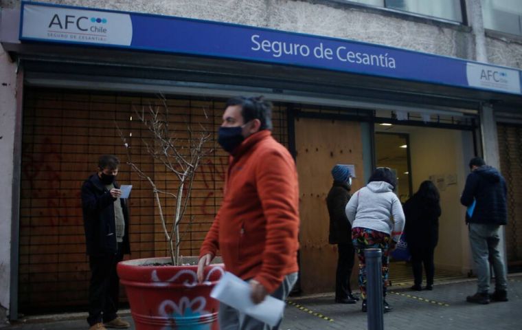 Unemployment in Chile has been falling for four consecutive months after hitting a decade-long high of 13.1% in July, during the peak of the pandemic