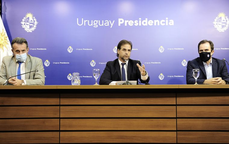 The announcement by Lacalle Pou followed a meeting of the ministerial cabinet and a Tuesday hearing in Congress to report on the current pandemic situation