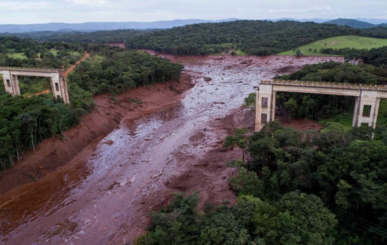 The rupture of the Vale dam in Brumadinho on Jan. 25, 2019 left about 270 dead