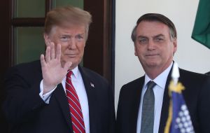 Bolsonaro, a declared admirer of former president Donald Trump, was one of last world leaders to recognize Biden’s victory